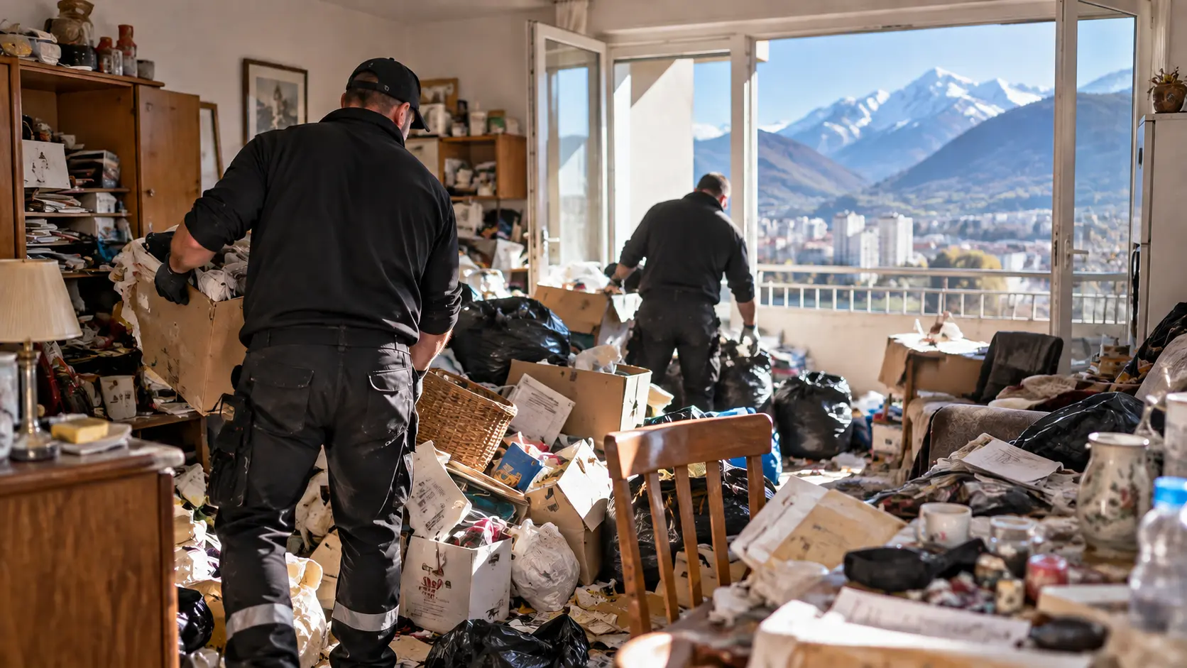 Nettoyage Diogène Isère 38 avec débarras d’un logement encombré